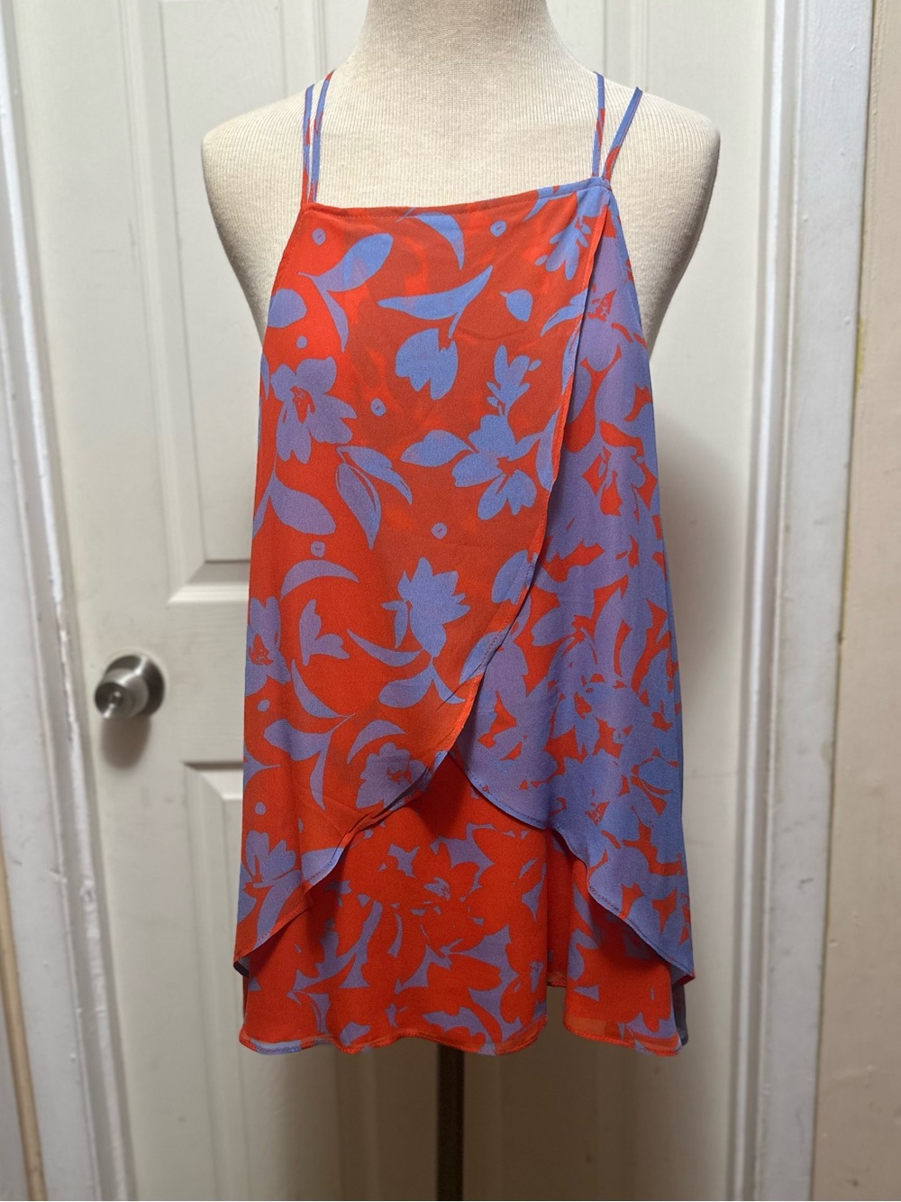 Maeve by Anthropologie Floral Asymmetrical Wrap Camisole Tank Top - Size L #633